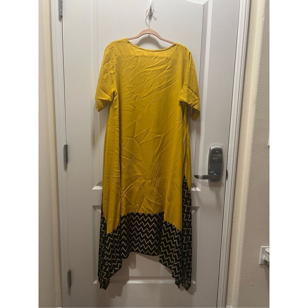 O.K. Mike African Traditional Dress - yellow tribal Resort Dress One Size - Picture 4 of 6